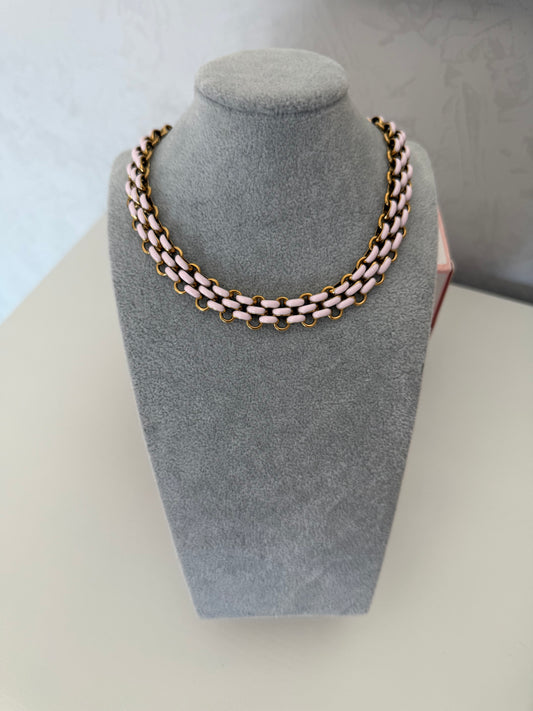 Collana manetta rosa