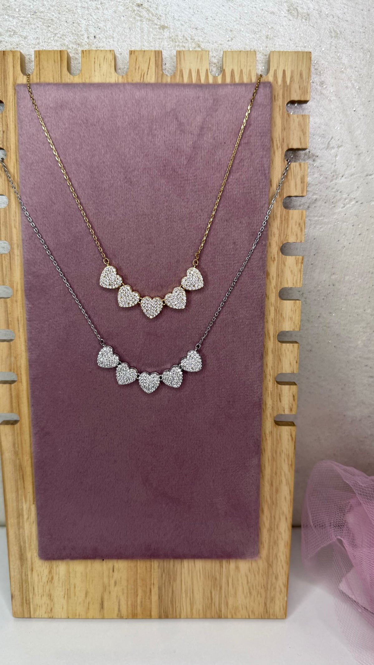 Collana cuori di luce