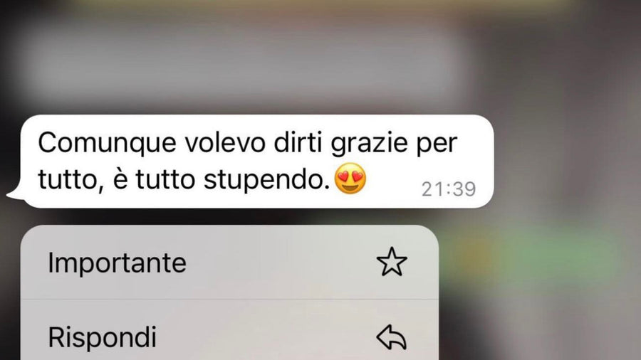 Screenshot recensione cliente